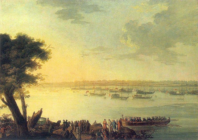 Catherine II leaving Kaniow in 1787